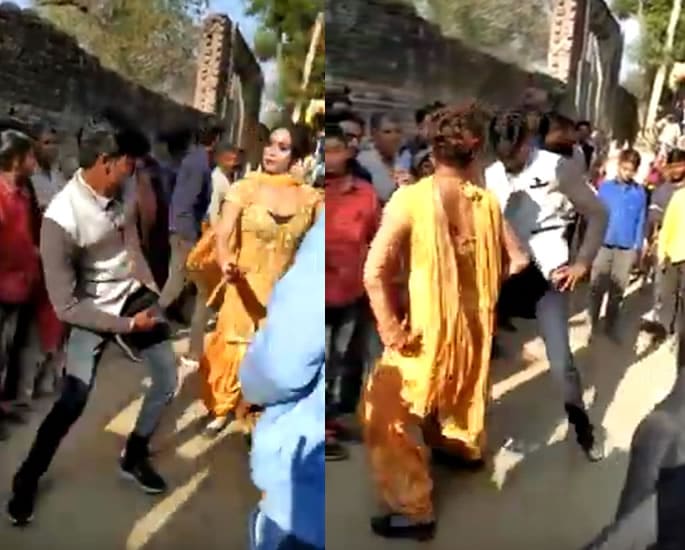 Transgender Dancer at Indian Wedding gets Kicked in Face - moves