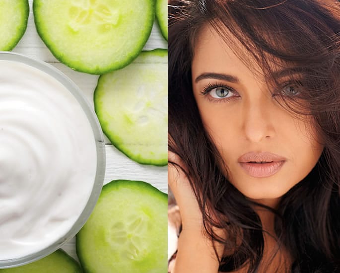 7 Beauty Secrets of Aishwarya Rai Bachchan - Cucumber Yoghurt
