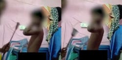 Indian Mother beats her Son sends Video to Ex for Money f