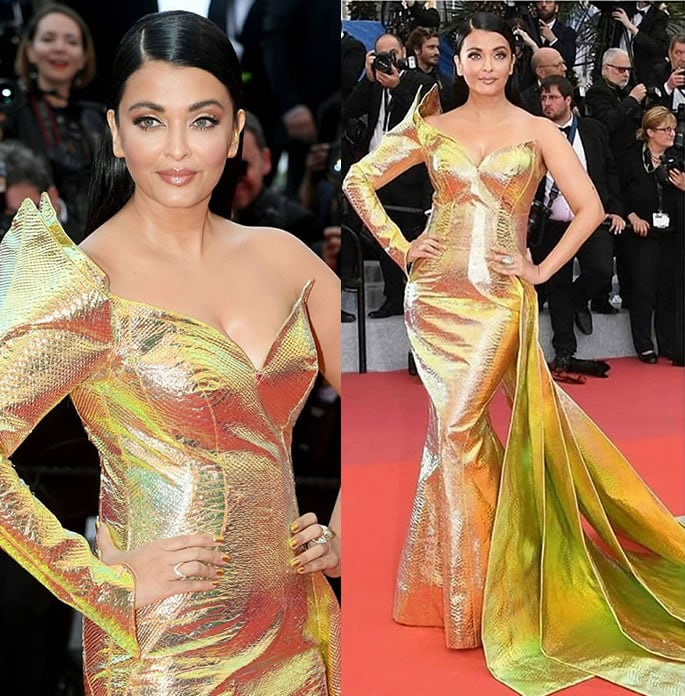 Aishwarya Rai Bachchan dazzles in Gold at Cannes 2019 - gold