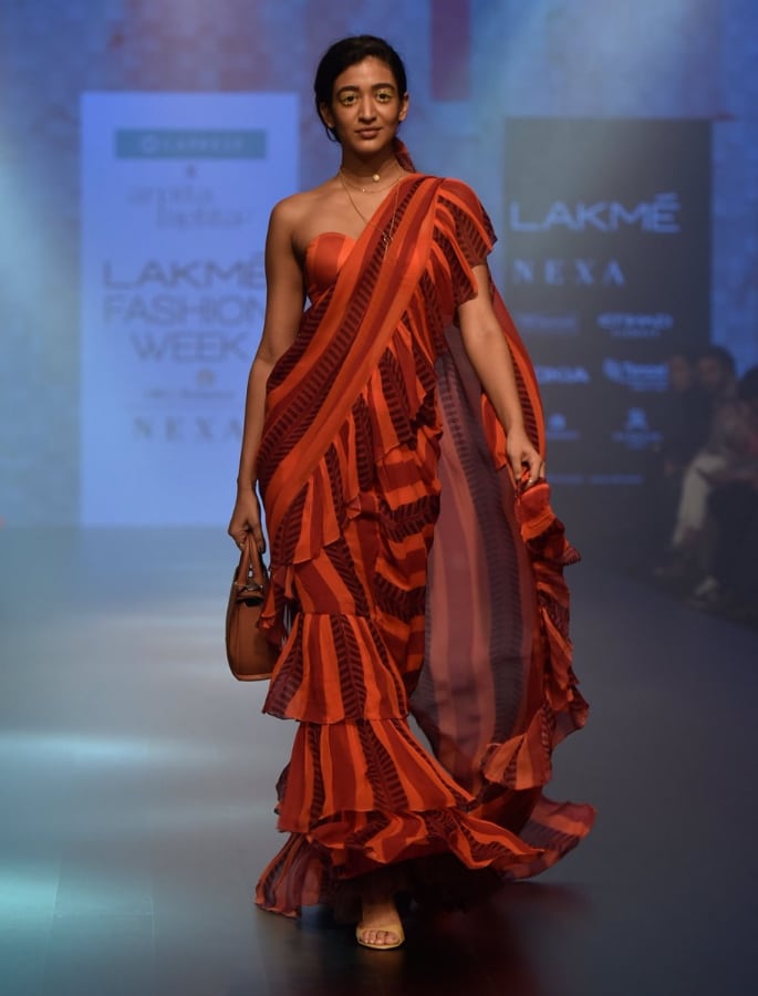 Gorgeous Fashion Saree Trends for 2020 - Ruffle saree