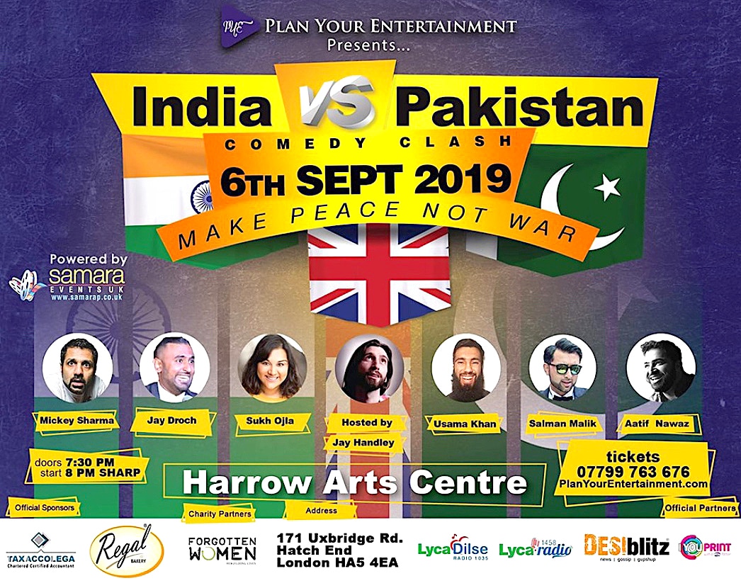 Win Tickets for India vs Pakistan Peace Comedy Show 2019 - IA 1