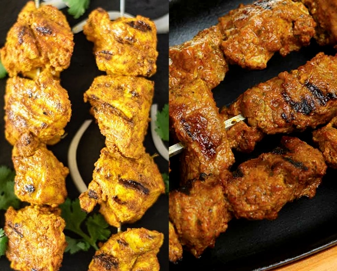 Low Calorie Indian Food for Weight Loss - tikka skewers