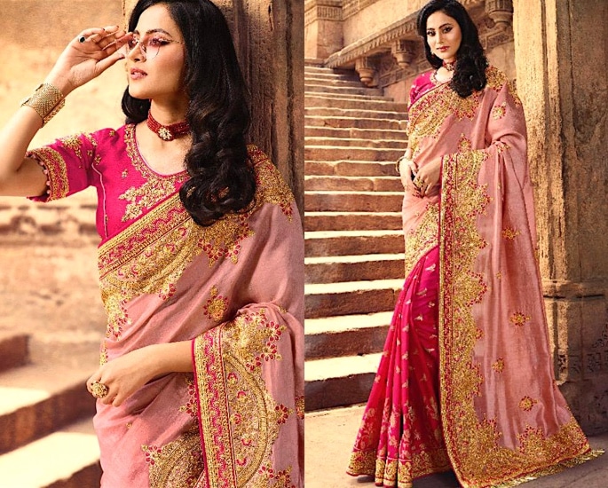 Heavy Silk Sarees for an Elegant and Stylish Look - pink