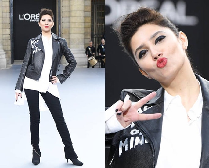 Mahira Khan lights up Paris Fashion Week with Helen Mirren - outfit