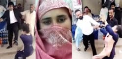 Pakistani Lawyers beat and kick Woman outside Court f