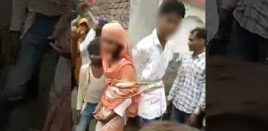 Married Indian Woman with Lover tied to Tree by In-Laws f
