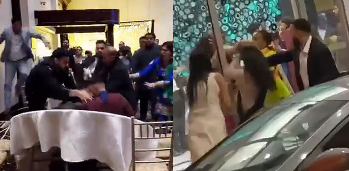 Violent and Shocking Fights erupt at UK Indian Wedding f
