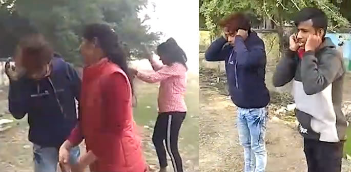685px x 336px - Indian 'Anti-Romeo' Girls Beat & Smack Harassing Boys | DESIblitz