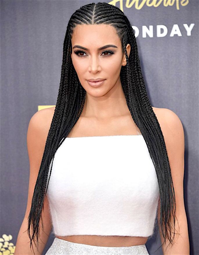 Kim Kardashian Accused of 'Blackface' On Magazine Cover - braids