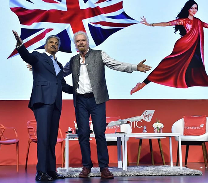 Richard Branson discusses Train Project and Ancestry in India - stage