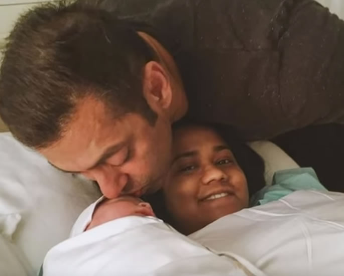 Uncle Salman Khan welcomes New Baby Niece Ayat - baby