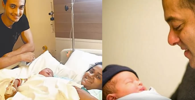 Uncle Salman Khan welcomes New Baby Niece Ayat - couple