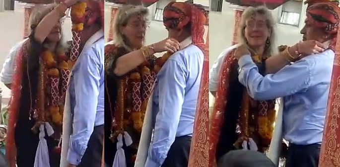German Wife comes to India for Traditional Wedding f