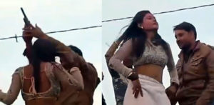 Indian Man shoots Celebratory Gun Fire with Dancer f