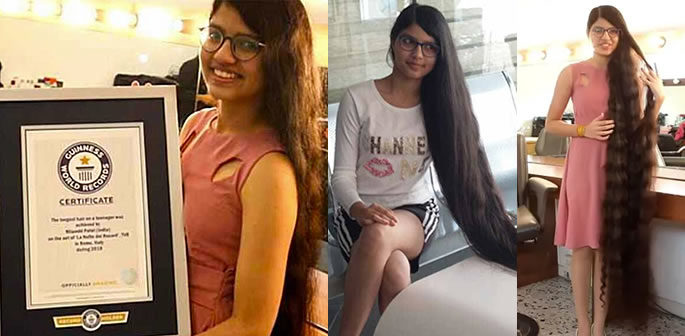 India's Nilanshi Patel breaks World Record for Longest Hair | DESIblitz