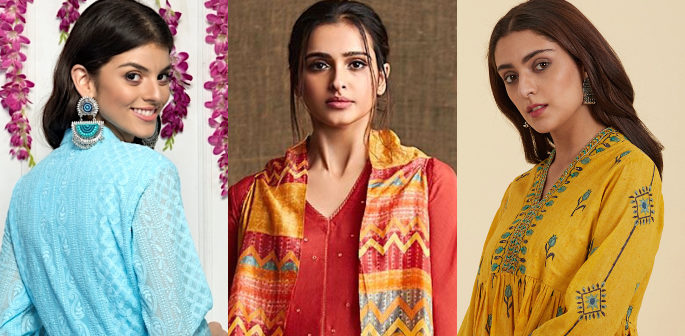Buy Pranjal Girls Blue Cotton Linen Kurti Top BLUEM Online at Best  Prices in India  JioMart