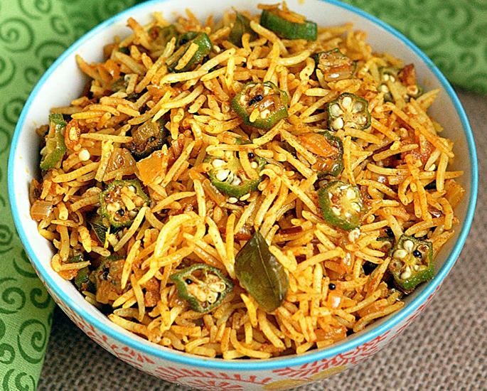 20 Very Popular Indian Rice Dishes - bhindi