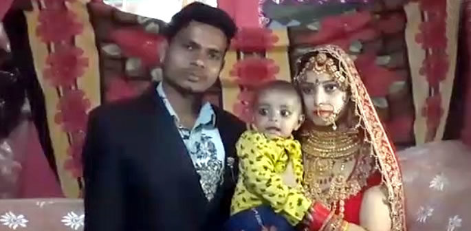 Indian Bride & Groom get Married with their 7-month-old Son f