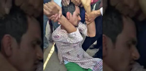 Indian Man wearing Salwar Suit to meet a Woman beaten f
