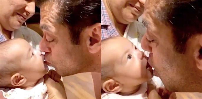 Salman Khan dotes on baby niece Ayat with Kisses | DESIblitz