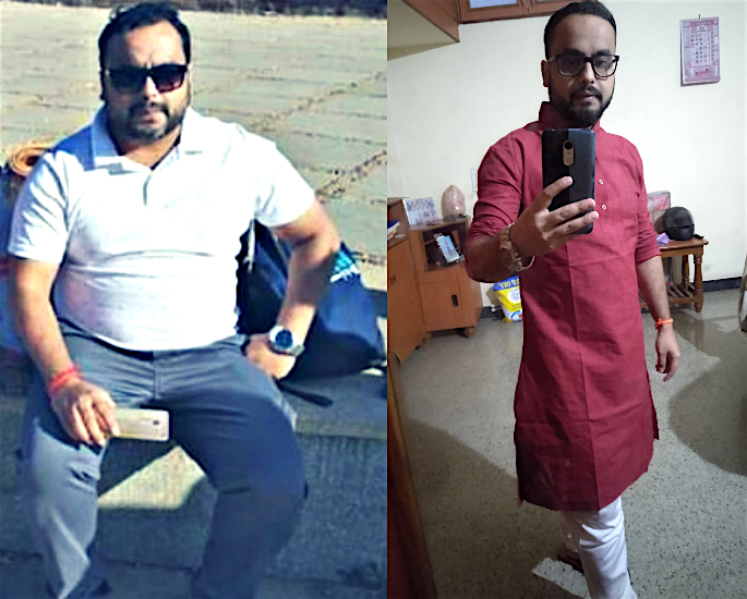 Anubhav Kumar’s incredible Weight Loss Transformation - before&after