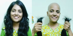Indian Woman has Head Shaved to Donate Her Hair f