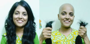 Indian Woman has Head Shaved to Donate Her Hair f