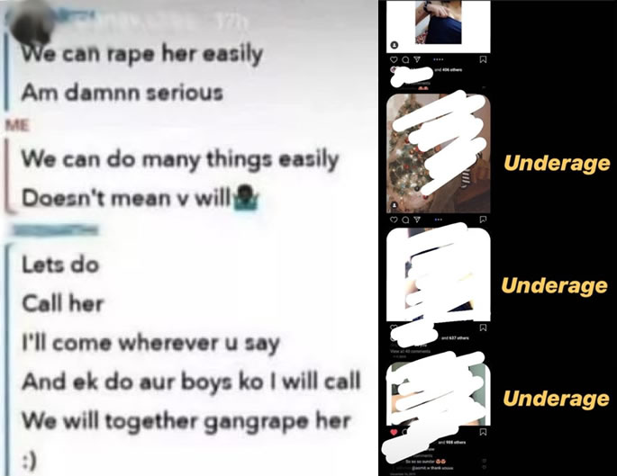 #BoysLockerRoom objectified Underage Girls for Rape - chatting