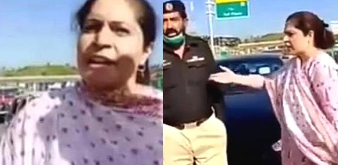 Pakistani 'Colonel's Wife' Abuses & tries to Run Over Officers f