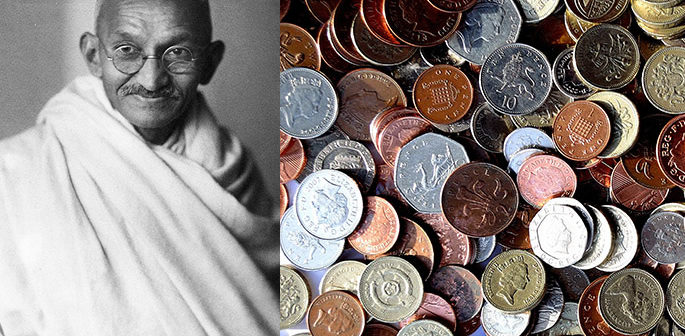 Mahatma Gandhi considered to be on UK Coin f