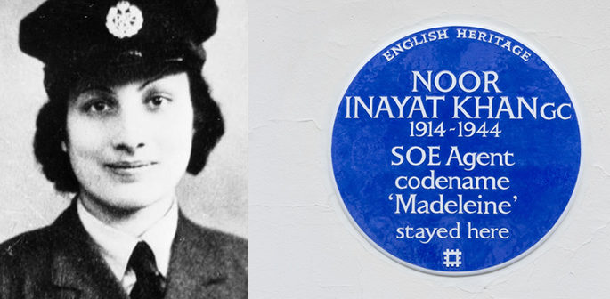 Noor Inayat Khan WWII British Spy honoured with Blue Plaque f