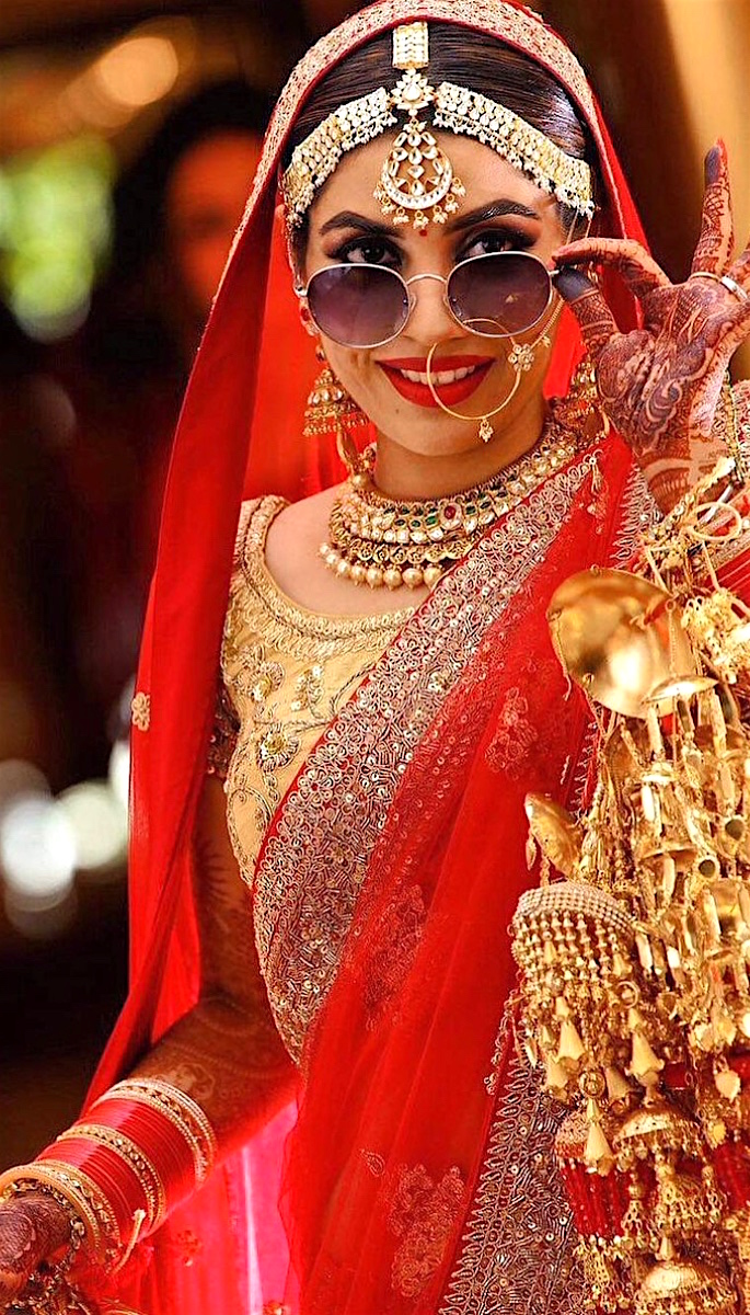 20 Stunning Photos of Desi Brides - sunglasses