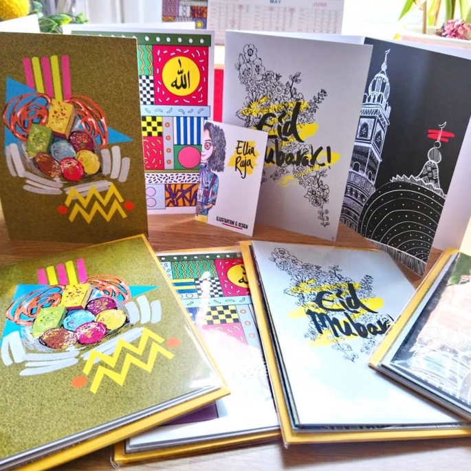 6 Asian Illustrators whose Work You Must See - Ellia Raja cards