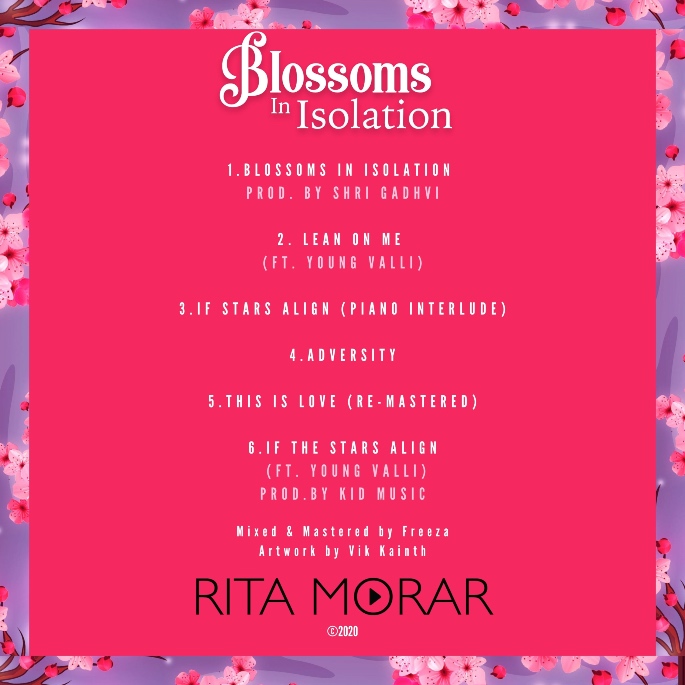 Rita Morar release EP 'Blossons In Isolation' - track list