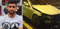 Amir Khan Destroys £90k Mercedes after the car ‘Lost Control’