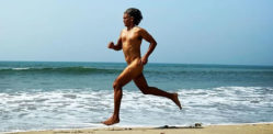 Milind Soman goes Nude to Celebrate Birthday on Beach