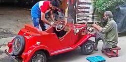 Indian Mechanic builds Toy Car to fulfil Daughter’s Wish