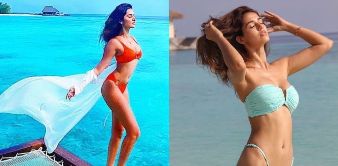 Tara Sutaria & Disha Patani dazzle in Bikinis in the Maldives | DESIblitz