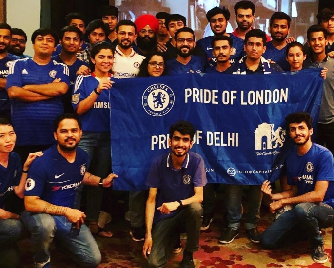 The Massive Support for Chelsea FC in India-CAP BLUES