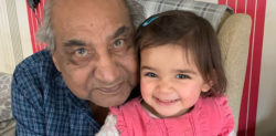 Toddler starts Walking Challenge as Tribute to Grandad