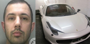 Fugitive suing Police for crushing £200k Ferrari f