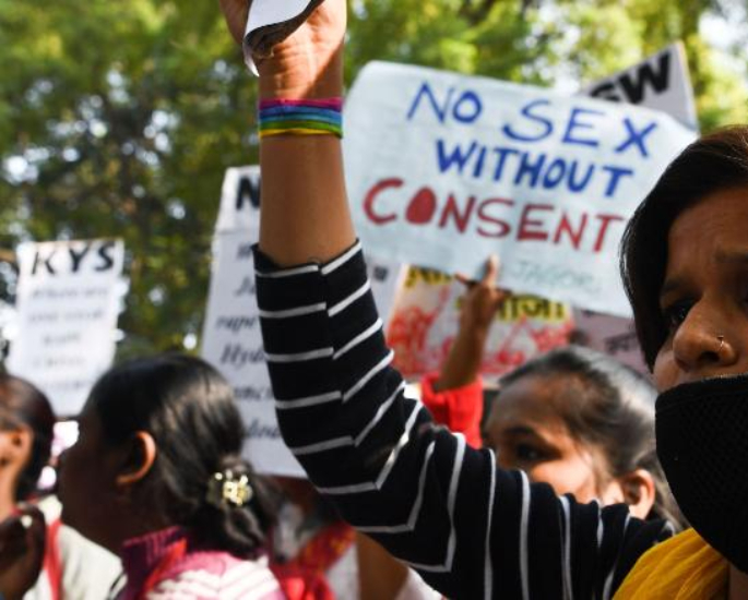 Indian Teenager allegedly Raped Girl who gave Birth-protest (1)