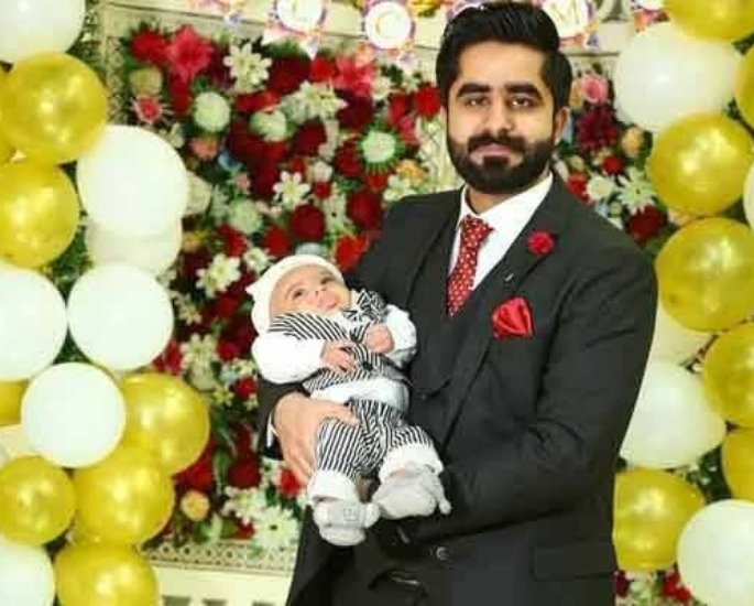 Pakistani Couple took their Baby Son to their Walima