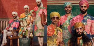 Men sport Chokers & Handbags in Sabyasachi Collection f