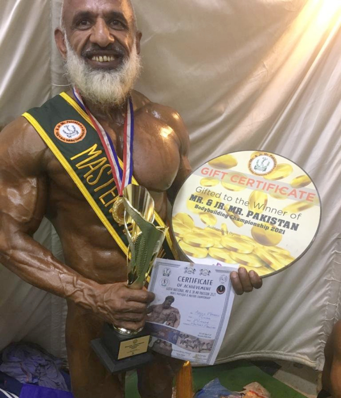 Fitness Enthusiast aged 60 Wins Mr Pakistan 2021