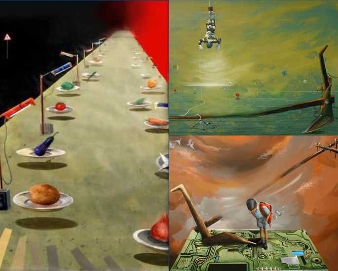 Indian Artist pays Homage to the Farmers-paintings