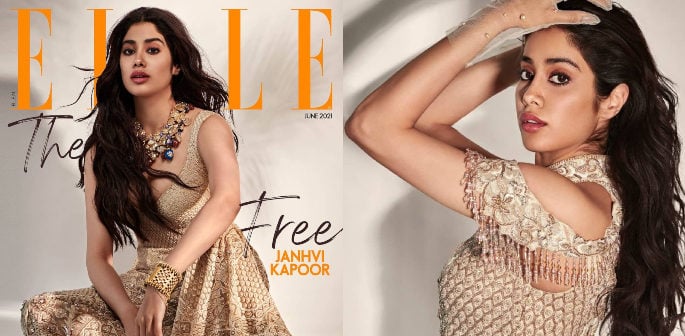 slim fit dress slacks Janhvi Kapoor in our Gold Tissue Skirt Set – Manish Malhotra