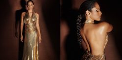Masaba Gupta glows in Golden Backless Gown