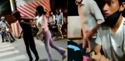 Lucknow Girl beats Cab Driver & Man on Road f